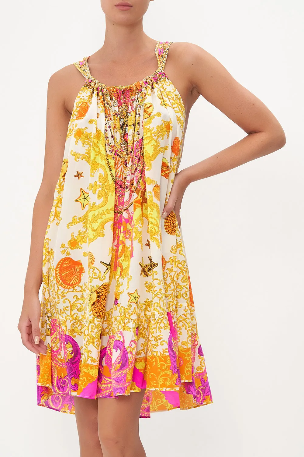 SHORT DRAWSTRING FRILL DRESS SQUID SQUAD sold by Camilla product image thumbnail 5