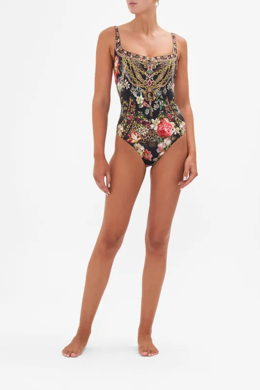 UNDERWIRE  SQUARE NECK ONE PIECE A NIGHT AT THE OPERA sold by Camilla