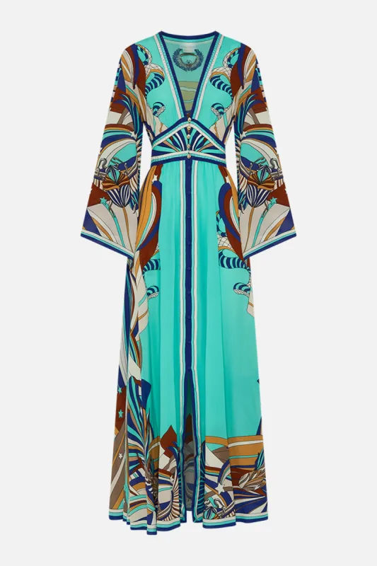 KIMONO SLEEVE DRESS WITH SHIRRING DETAIL OASIS ORACLE sold by Camilla