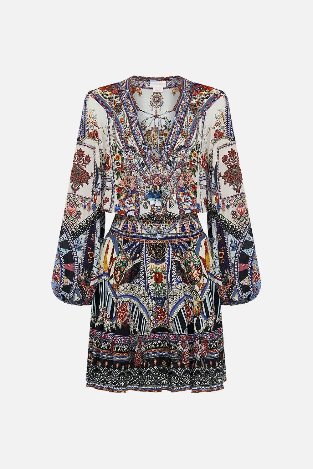 SHIRRED RELAXED SHORT DRESS MY FOLK ART HEART sold by Camilla product image thumbnail 3