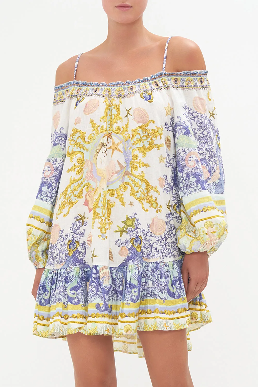 OFF SHOULDER DRESS WITH STRAPS STAR OF THE SEA sold by Camilla product image thumbnail 5