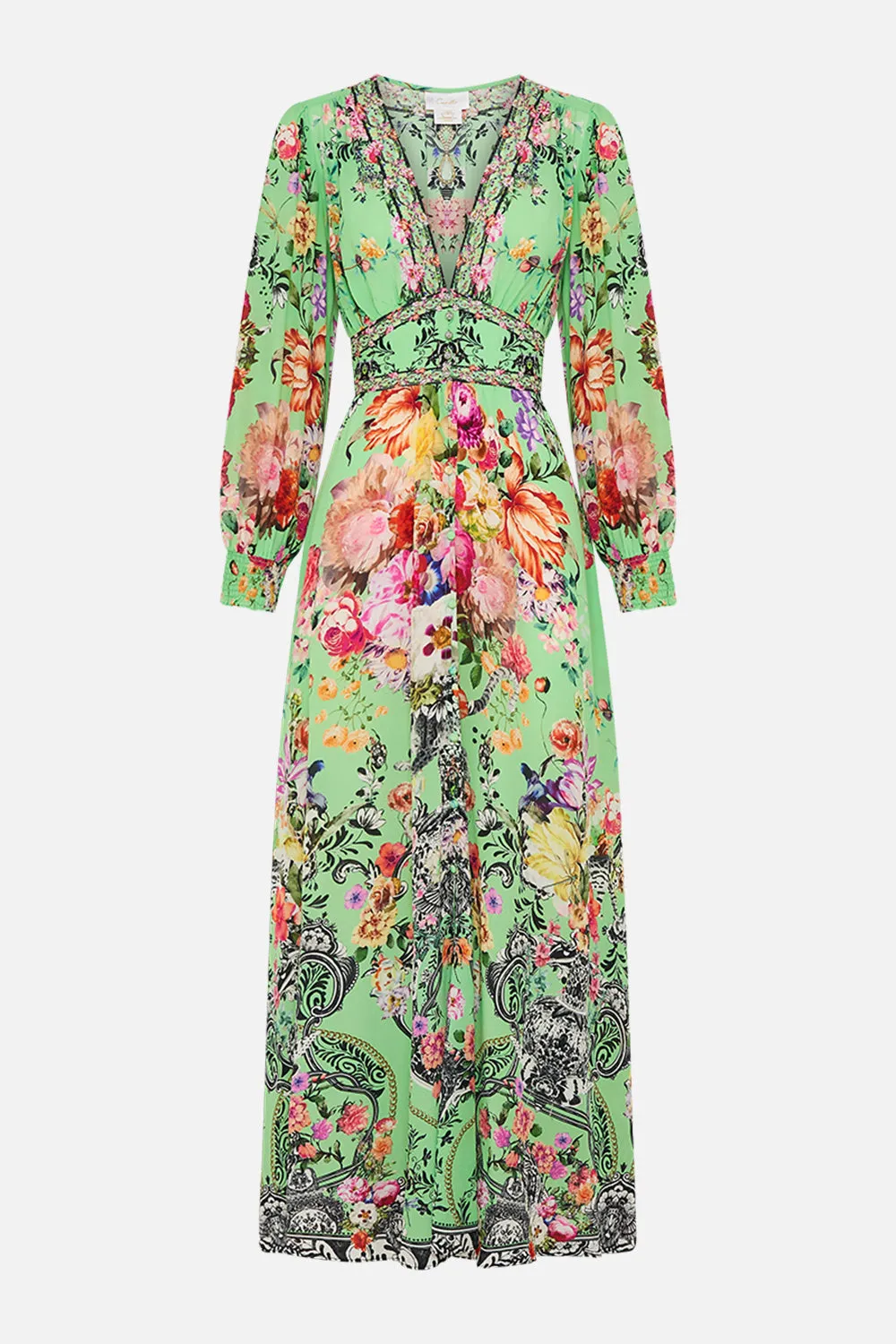 BUTTON DRESS WITH SHAPED WAISTBAND PORCELAIN DREAM sold by Camilla product image thumbnail 3