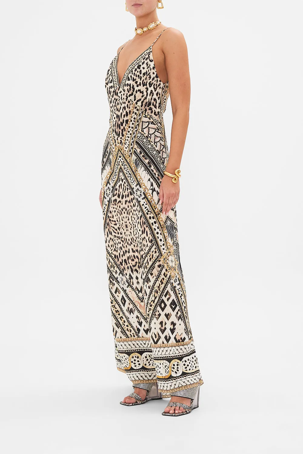 V NECK FULL LENGTH BIAS SLIP DRESS MOSAIC MUSE sold by Camilla product image thumbnail 4