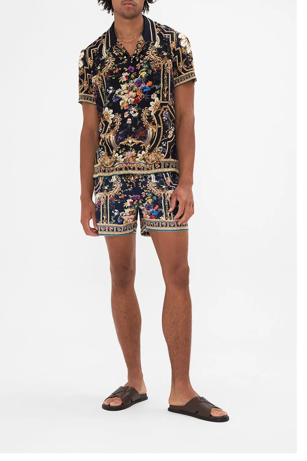 SHORT SLEEVE CAMP COLLARED SHIRT PLAY YOUR CARDS RIGHT sold by Camilla