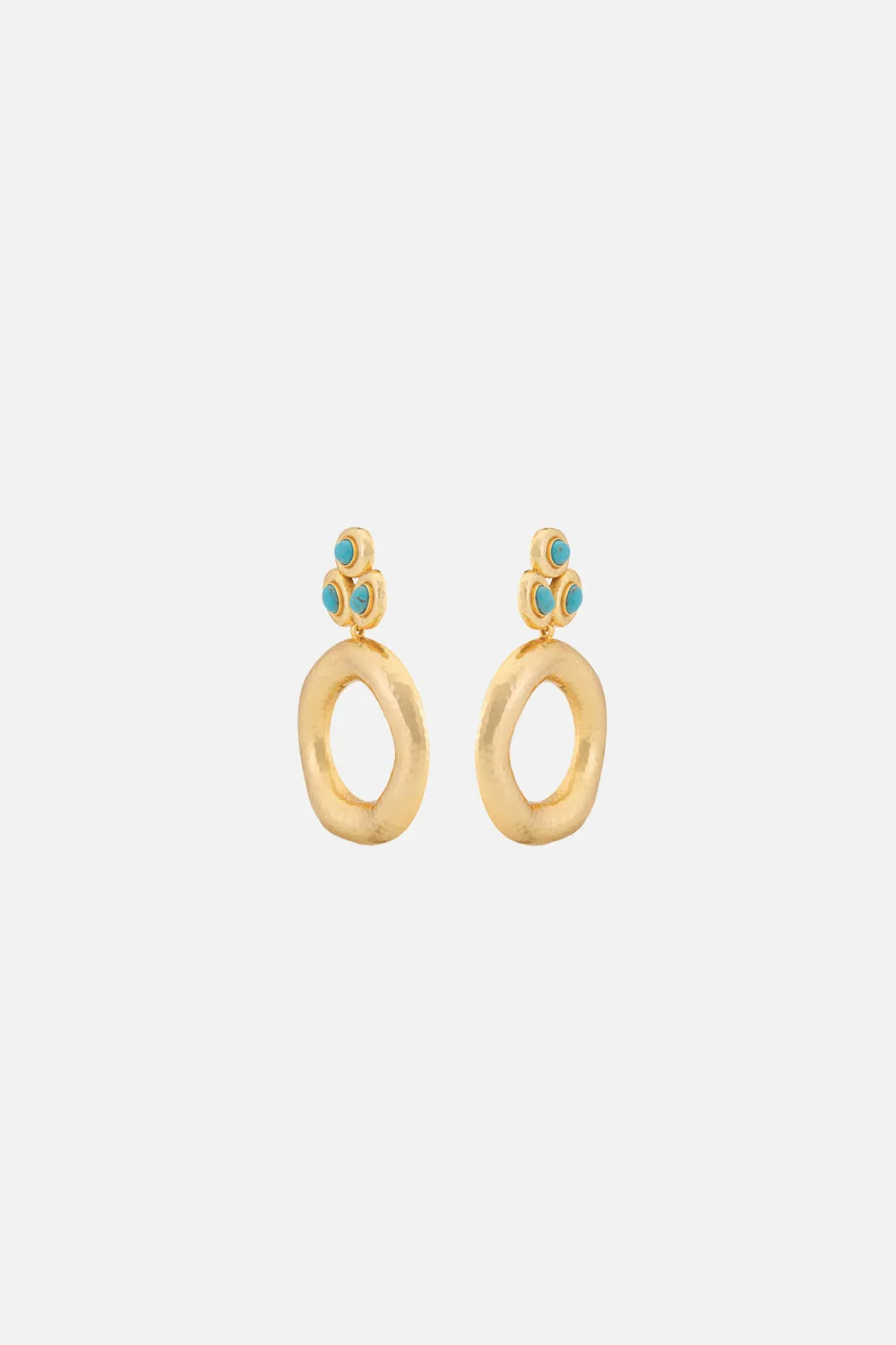 CARLINA GOLDEN TURQUOISE EARRINGS MULTI sold by Camilla product image thumbnail 2