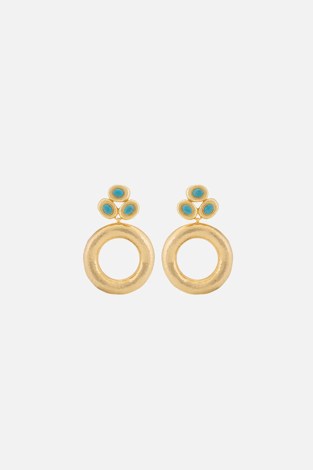 CARLINA GOLDEN TURQUOISE EARRINGS MULTI sold by Camilla