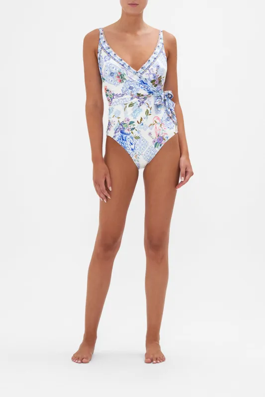 WRAP TIE ONE PIECE PAINT ME POSITANO sold by Camilla
