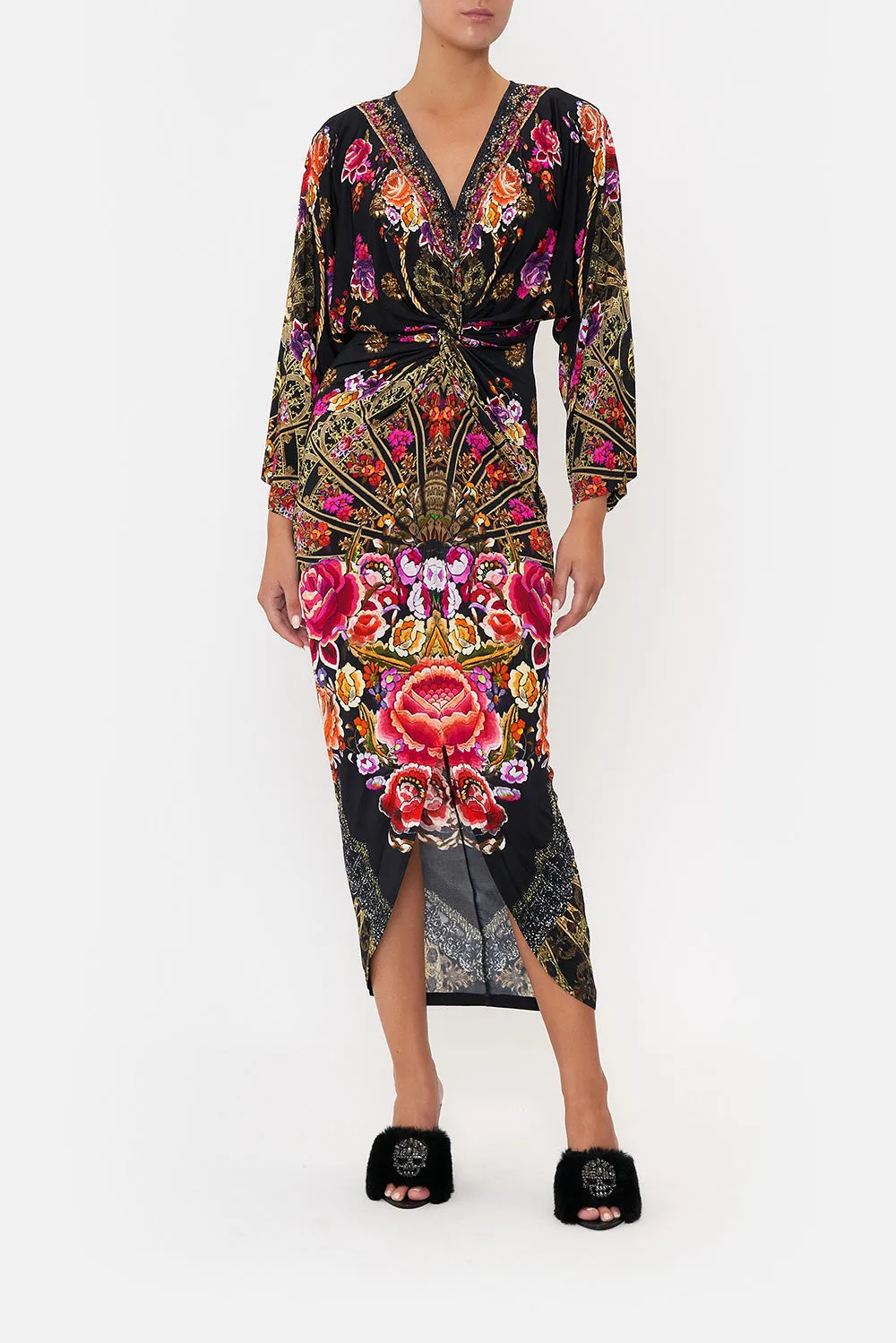 LONG SPLIT FRONT TWIST DRESS DANCE WITH DUENDE sold by Camilla