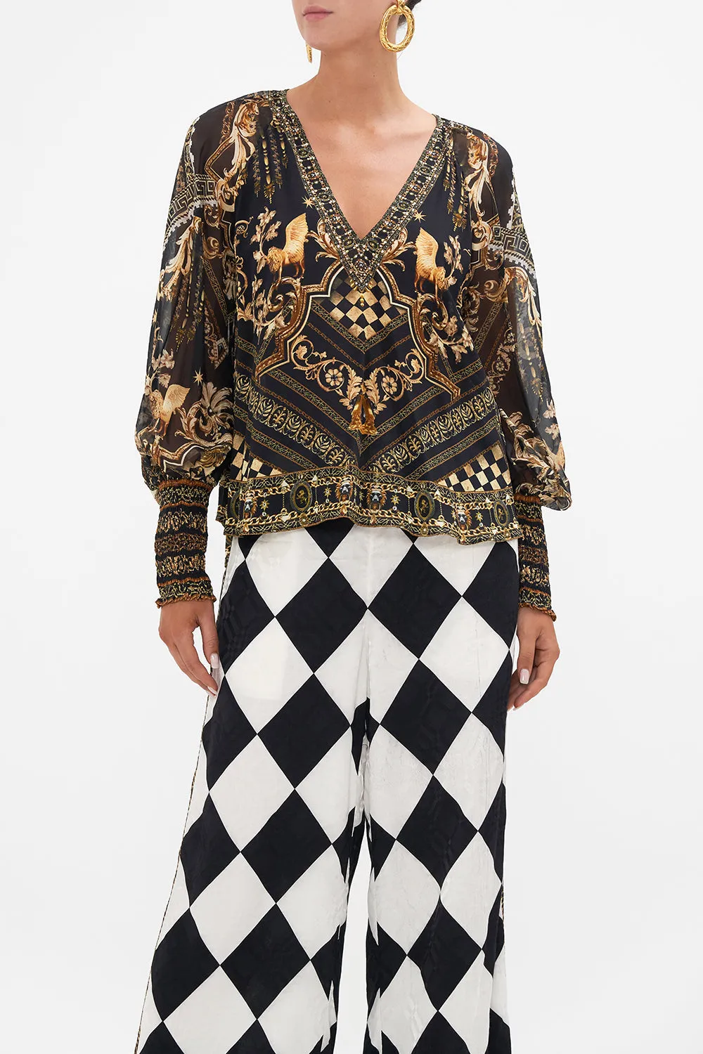 SHIRRED CUFF BLOUSE DUOMO DYNASTY sold by Camilla product image thumbnail 5