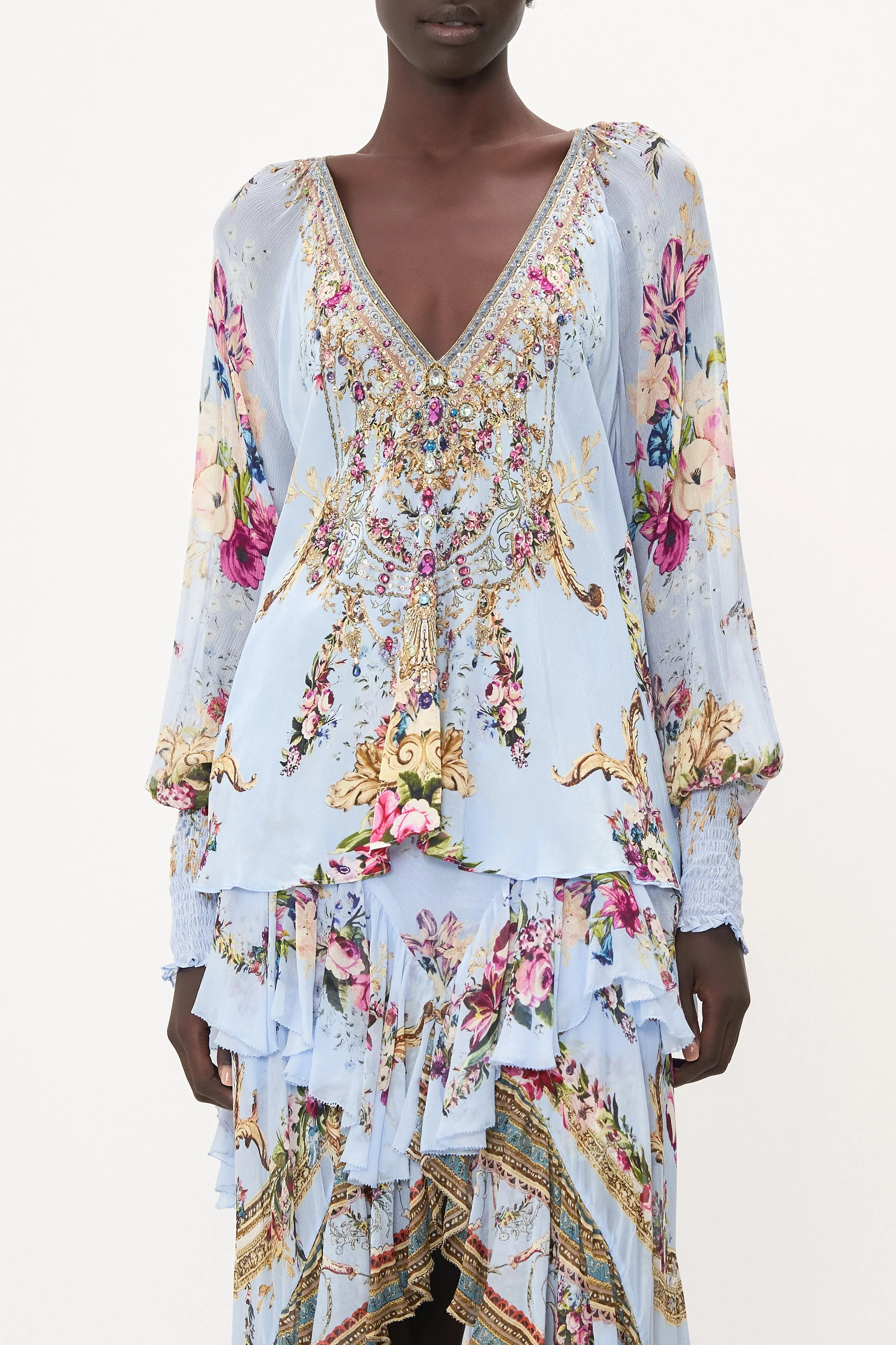 SHIRRED CUFF BLOUSE FLORAFUL sold by Camilla product image thumbnail 5