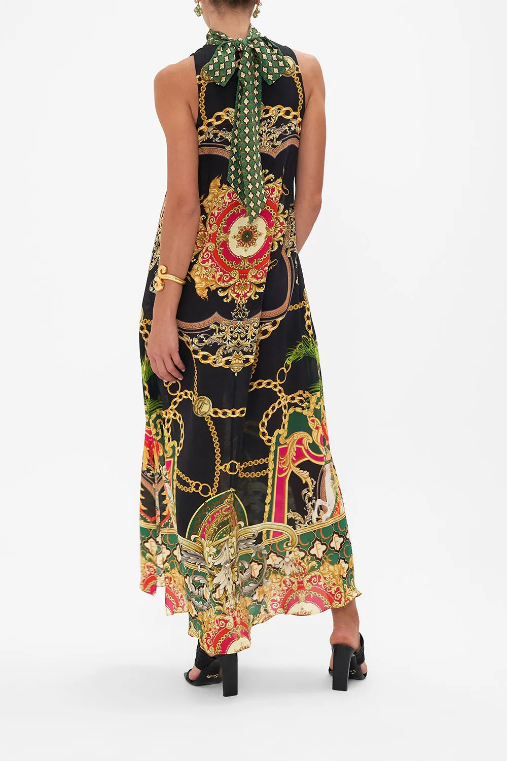 HIGH NECK DRESS WITH BACK NECK TIE JEALOUSY AND JEWELS sold by Camilla product image thumbnail 2