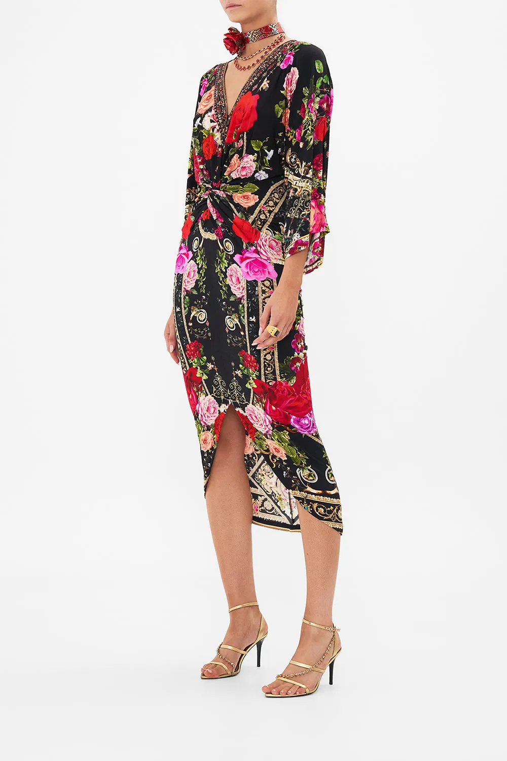 LONG SPLIT FRONT TWIST DRESS RESERVATION FOR LOVE sold by Camilla product image thumbnail 3