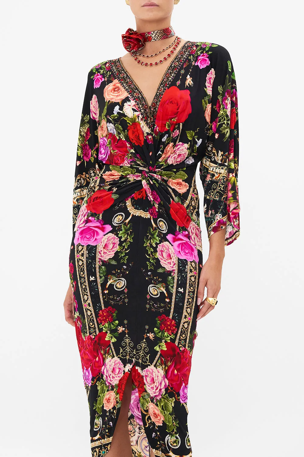 LONG SPLIT FRONT TWIST DRESS RESERVATION FOR LOVE sold by Camilla product image thumbnail 5