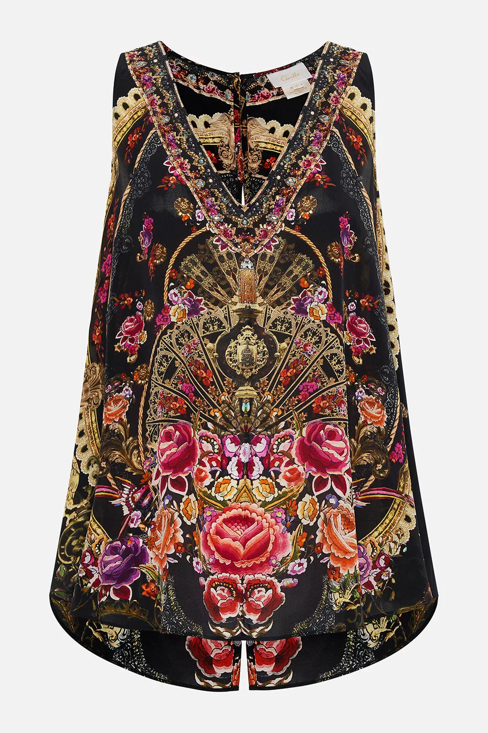 V NECK BUTTON BACK TOP DANCE WITH DUENDE sold by Camilla product image thumbnail 3