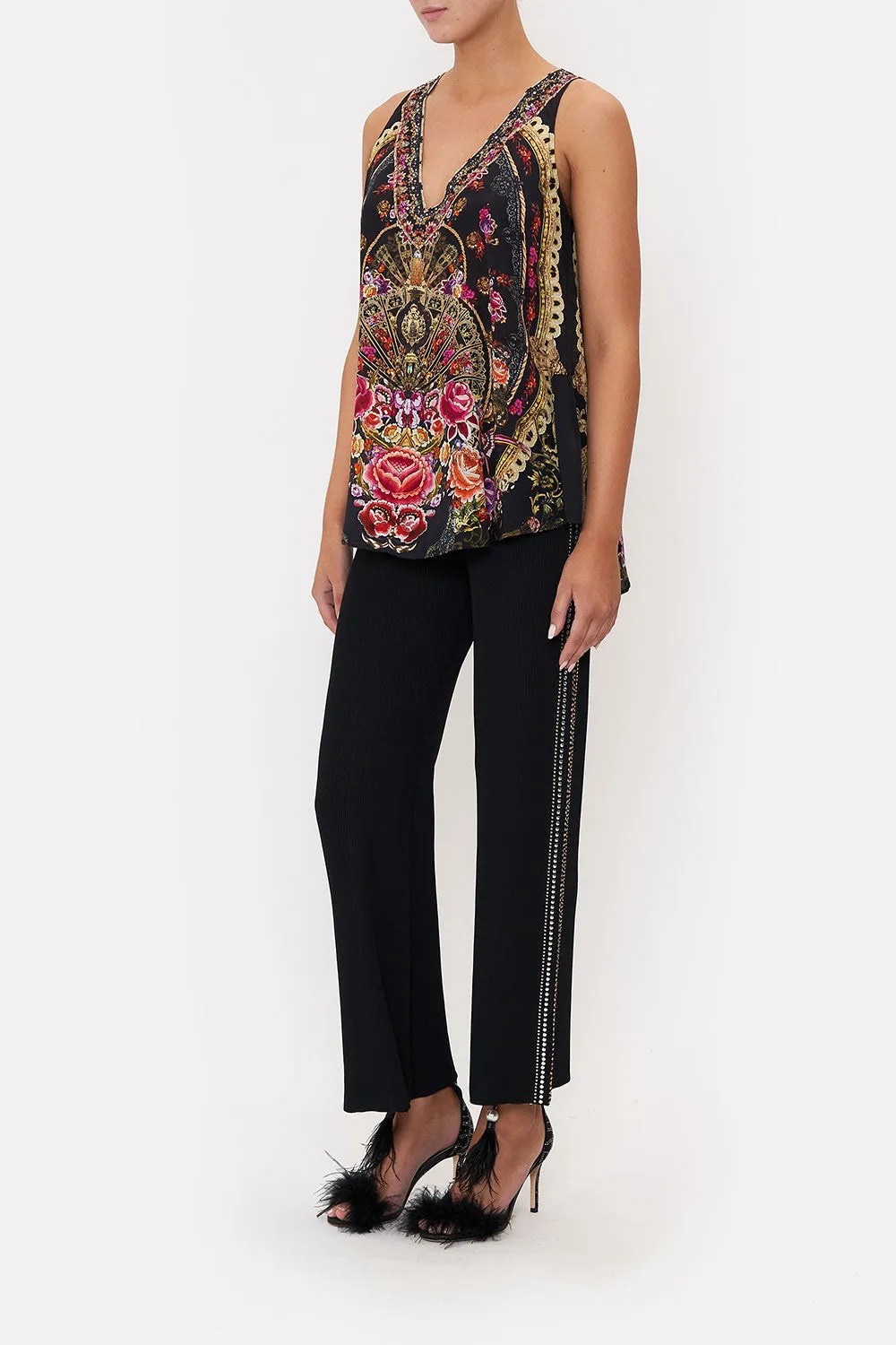 V NECK BUTTON BACK TOP DANCE WITH DUENDE sold by Camilla product image thumbnail 4