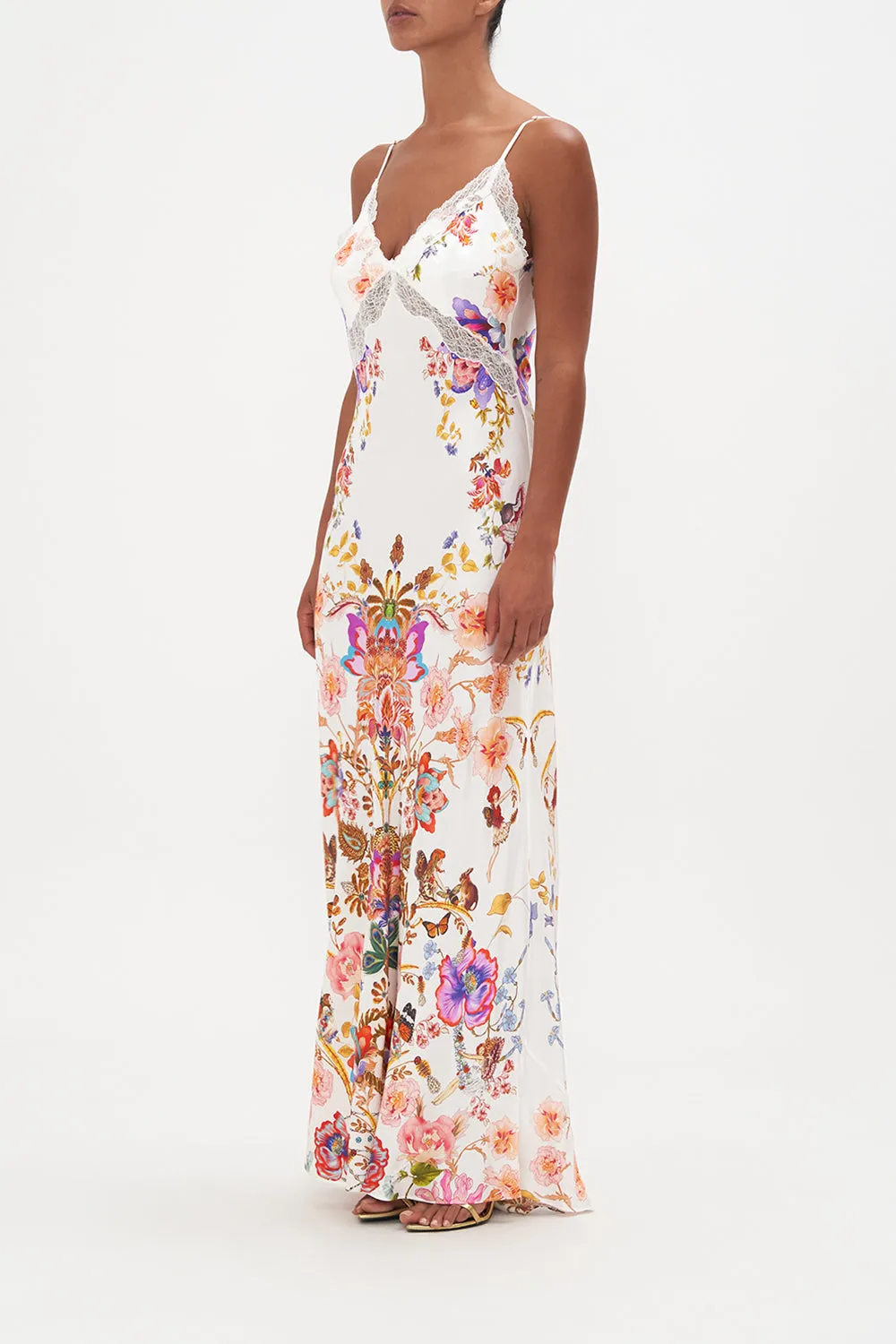 V NECK FULL LENGTH BIAS SLIP DRESS SPIDER GIRL sold by Camilla product image thumbnail 4