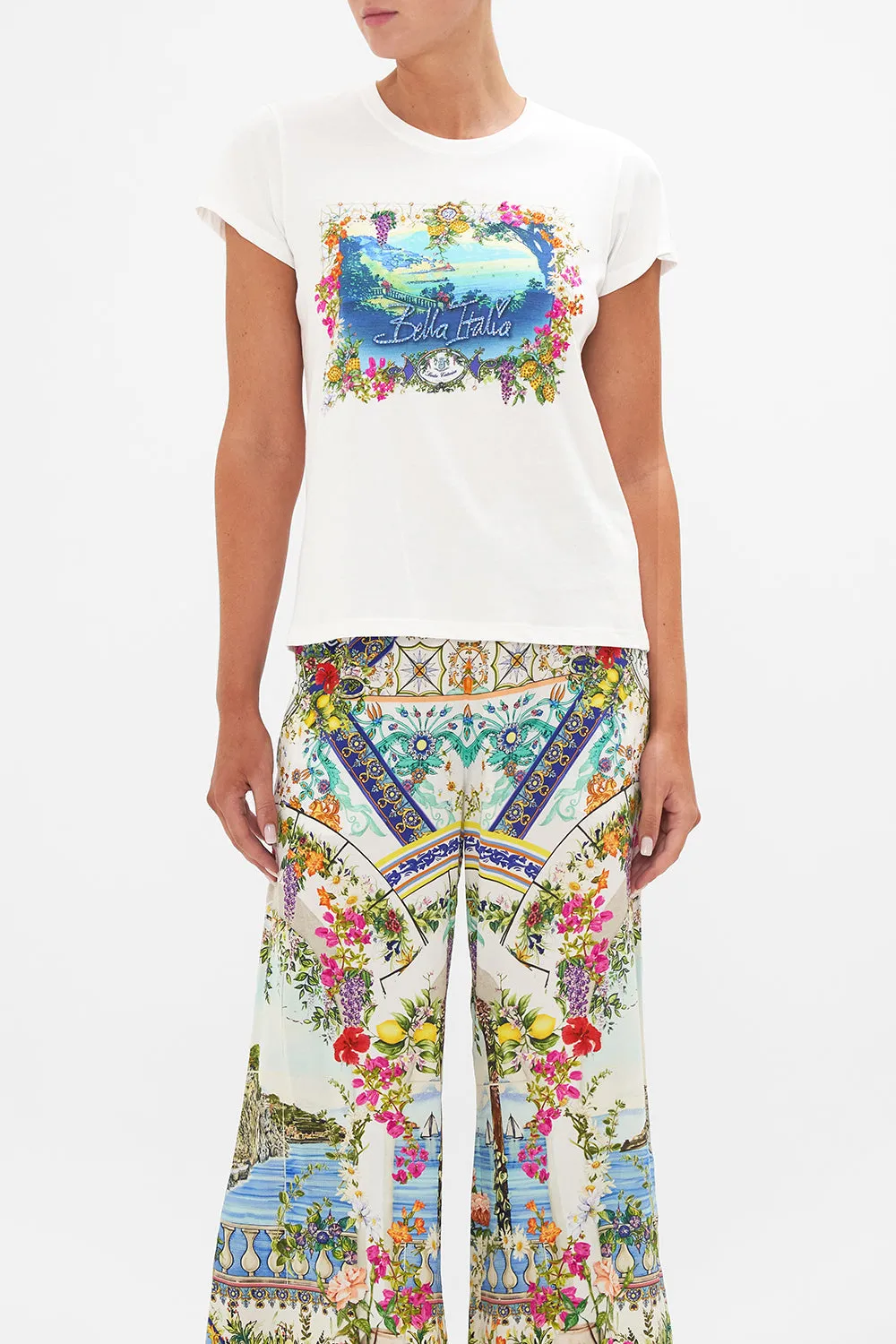 ORGANIC COTTON SLIM FIT TEE AMALFI AMORE sold by Camilla product image thumbnail 5