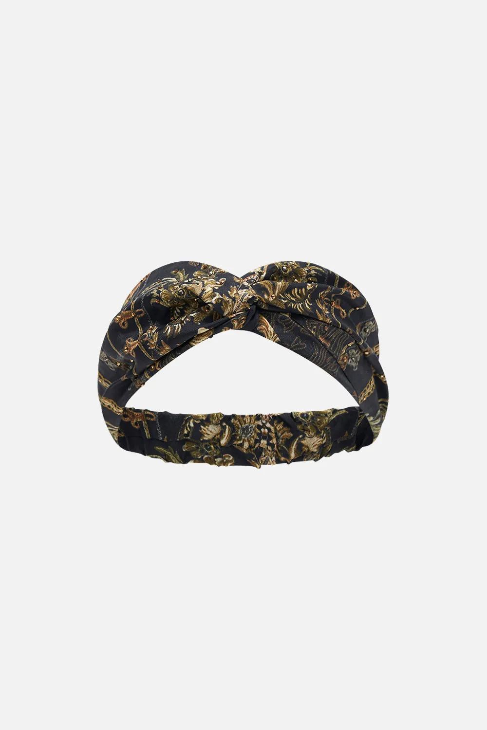 WOVEN TWIST HEADBAND THE NIGHT IS NOIR sold by Camilla