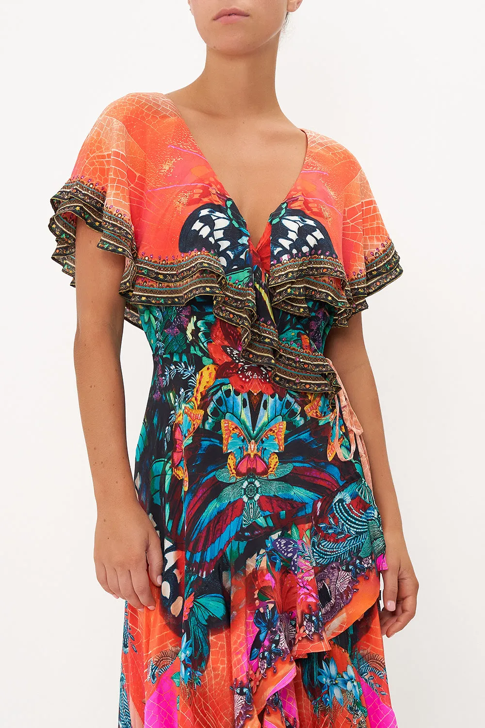 FRILL SLEEVE LONG DRESS IN A FLUTTER sold by Camilla product image thumbnail 5