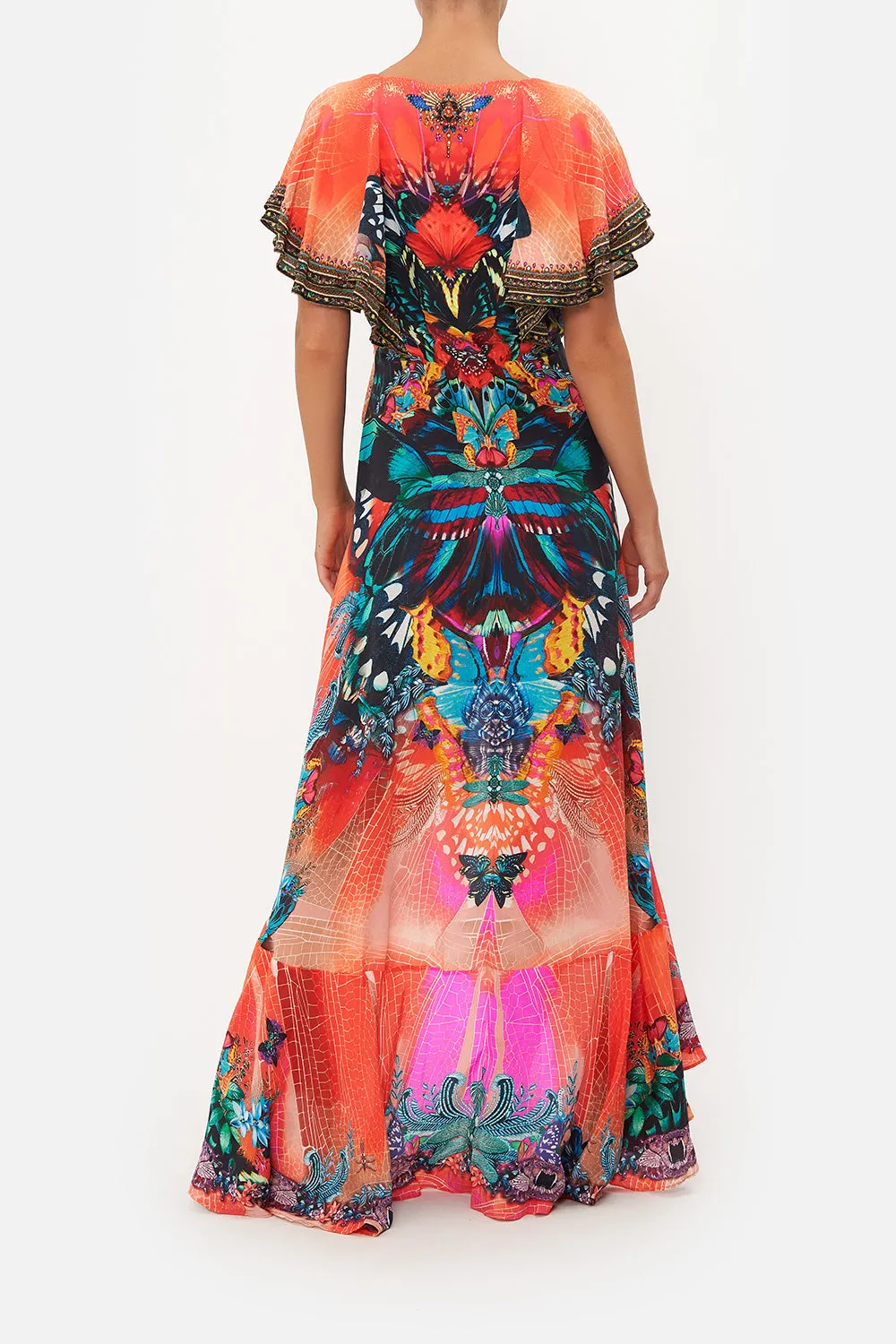 FRILL SLEEVE LONG DRESS IN A FLUTTER sold by Camilla product image thumbnail 2