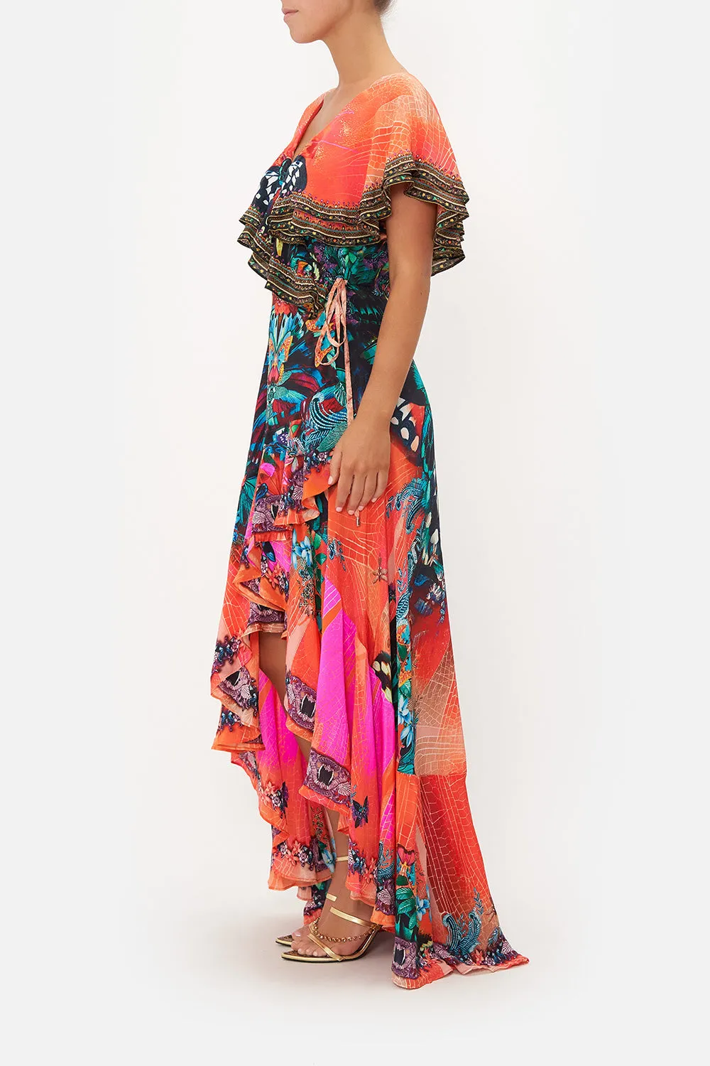 FRILL SLEEVE LONG DRESS IN A FLUTTER sold by Camilla product image thumbnail 4