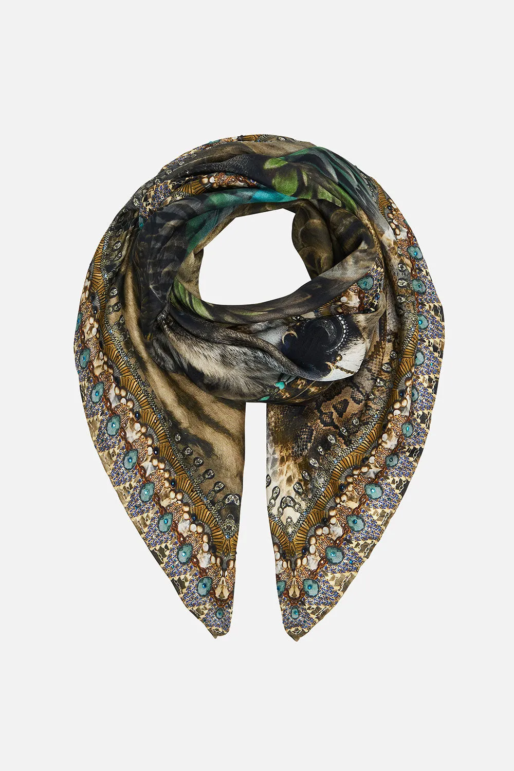 LARGE SQUARE SCARF CALL OF THE FALCON sold by Camilla