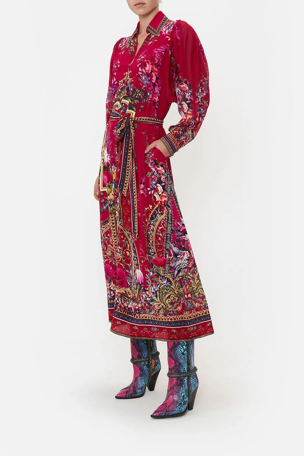 CURVED COLLAR SHIRT DRESS BOHEME BLOOMS sold by Camilla product image thumbnail 4