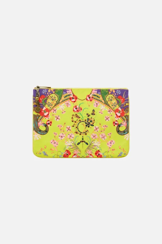 SMALL CANVAS CLUTCH PEACOCK PROUD sold by Camilla