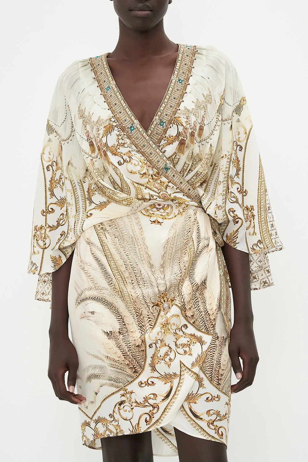 DRAPED FRONT WRAP DRESS SOAR LIKE AN EAGLE sold by Camilla product image thumbnail 5