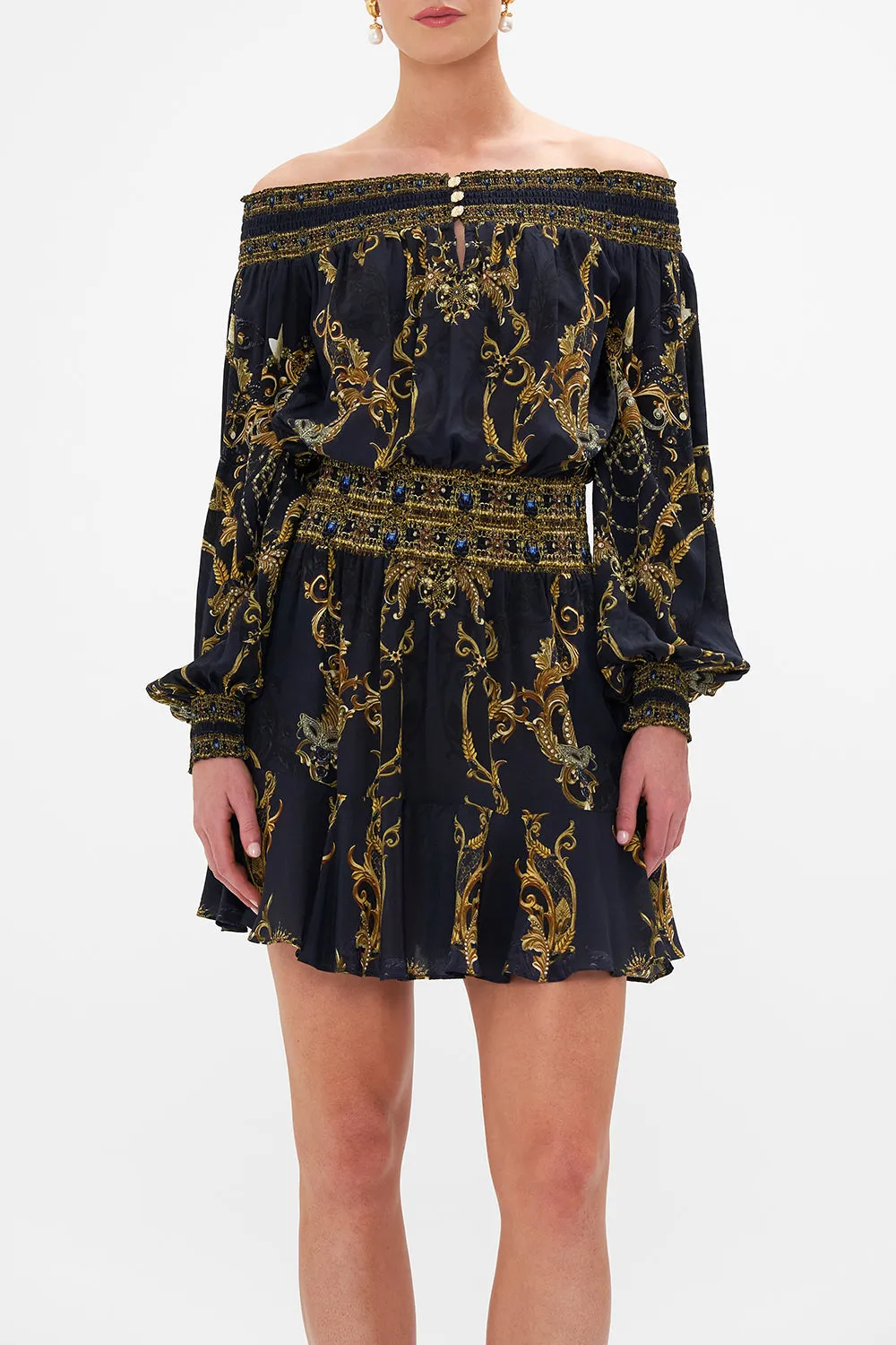 OFF SHOULDER SHORT DRESS MOONLIGHT MELODIES sold by Camilla product image thumbnail 4