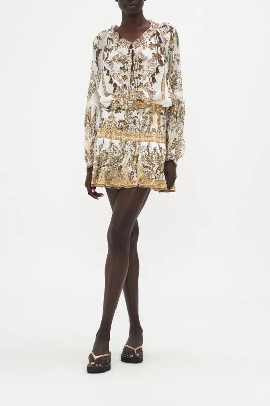 RAGLAN BLOUSE WITH CENTRE FRONT RUFFLE ROAD TO RICHESSE sold by Camilla