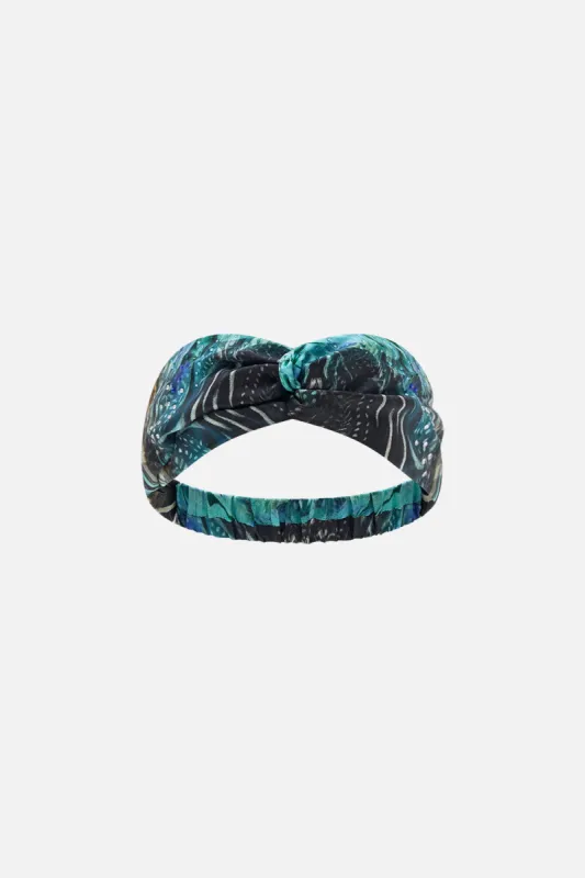 WOVEN TWIST HEADBAND AZURE ALLURE sold by Camilla