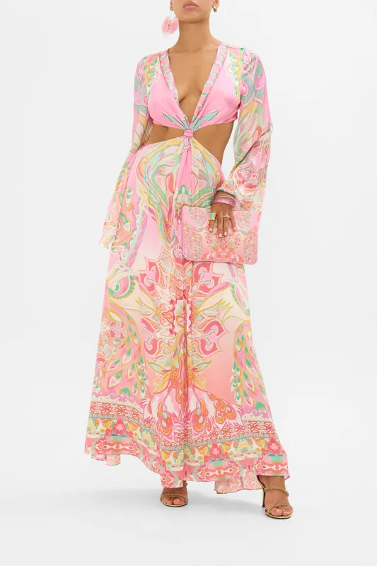 CUT OUT DRESS WITH KNOT FRONT TEA WITH TUSCHINSKI sold by Camilla