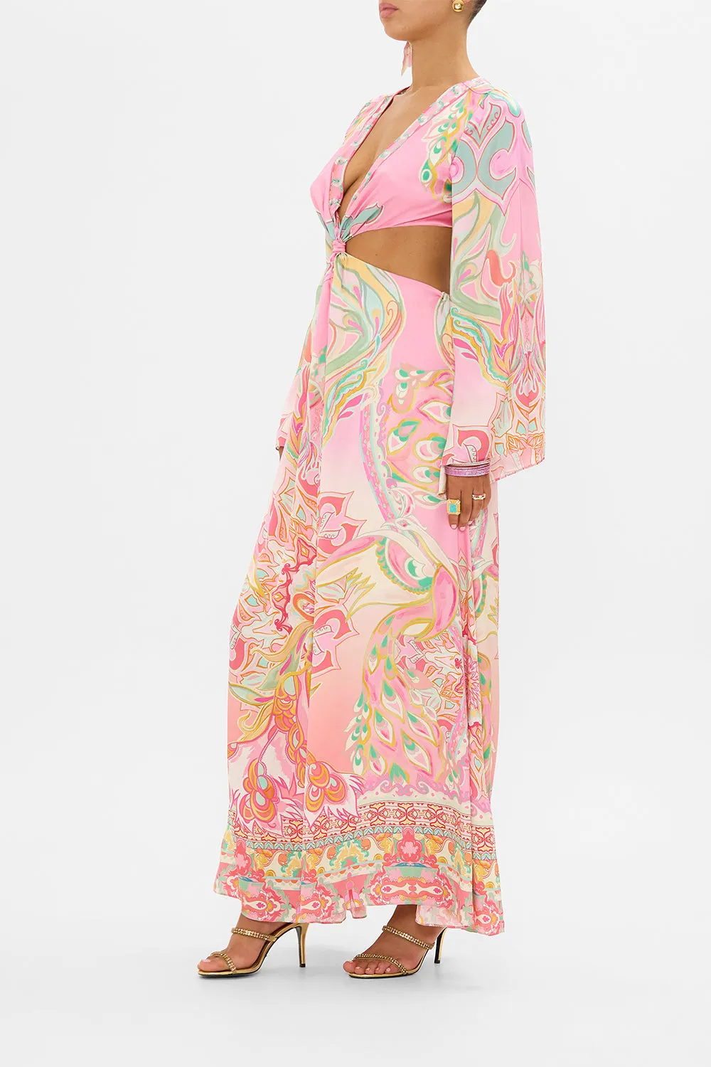 CUT OUT DRESS WITH KNOT FRONT TEA WITH TUSCHINSKI sold by Camilla product image thumbnail 4