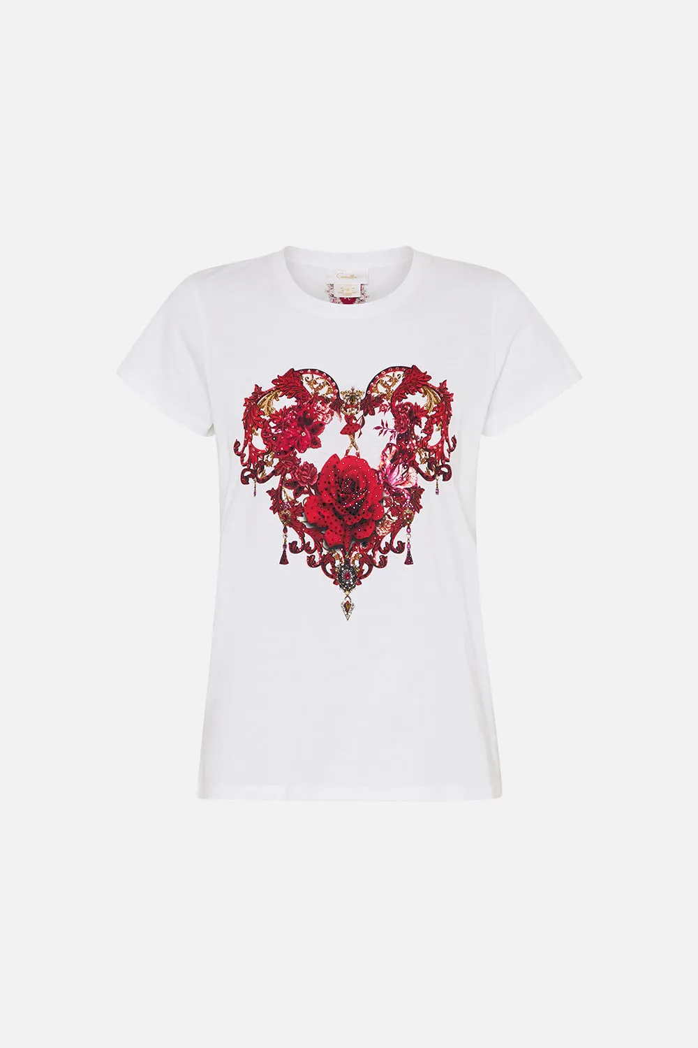 SLIM FIT ROUND NECK T-SHIRT CROWN OF THORNS sold by Camilla product image thumbnail 3