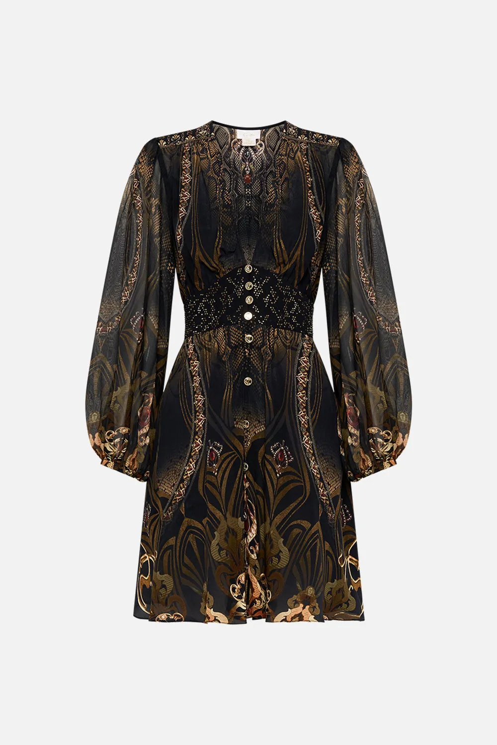 CURVED WAISTBAND SHORT DRESS NOUVEAU NOIR sold by Camilla product image thumbnail 3