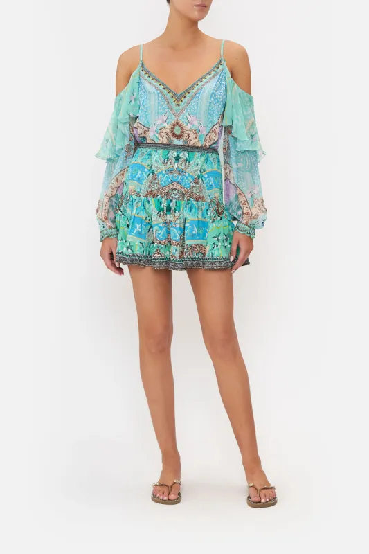 SHORT SHIRRED SKIRT TURN BACK TIME sold by Camilla