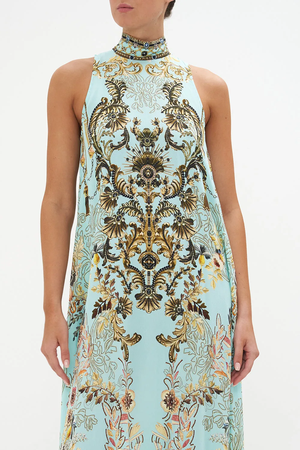 HIGH NECK DRESS WITH BACK NECK TIE ADIEU YESTERDAY sold by Camilla product image thumbnail 5