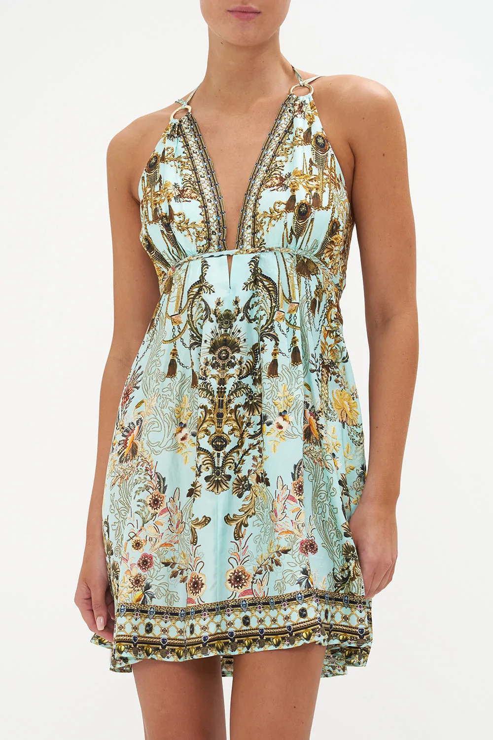 SHORT FLARED DRESS WITH HARDWARE ADIEU YESTERDAY sold by Camilla product image thumbnail 5