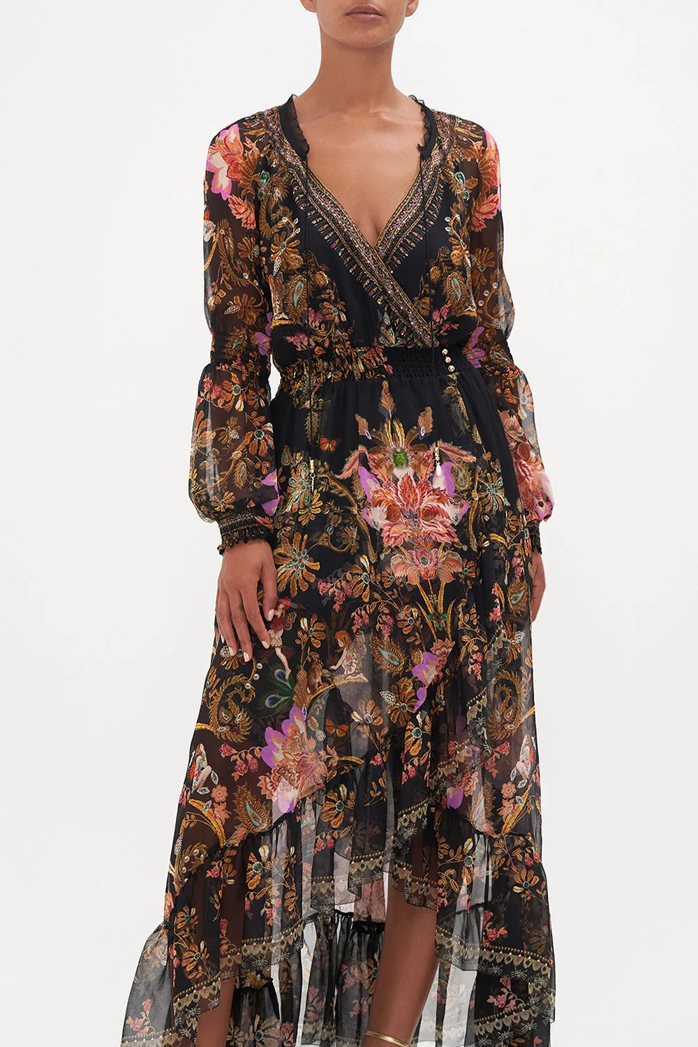 BLOUSON SLEEVE WRAP DRESS TO CATCH A SPIDER sold by Camilla product image thumbnail 5