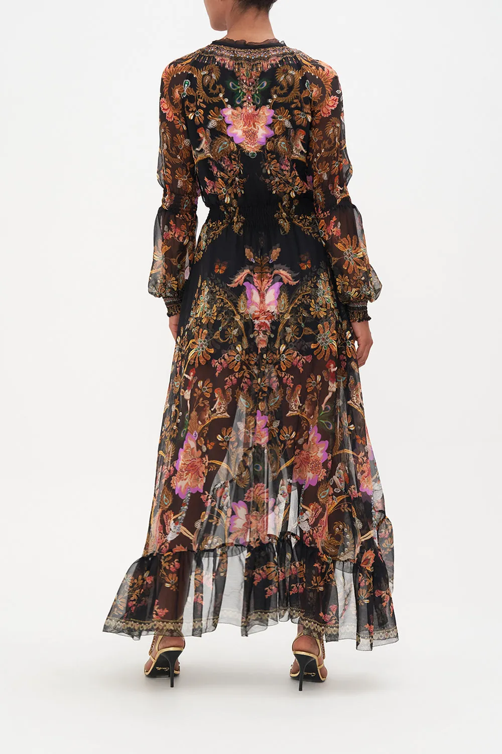 BLOUSON SLEEVE WRAP DRESS TO CATCH A SPIDER sold by Camilla product image thumbnail 2