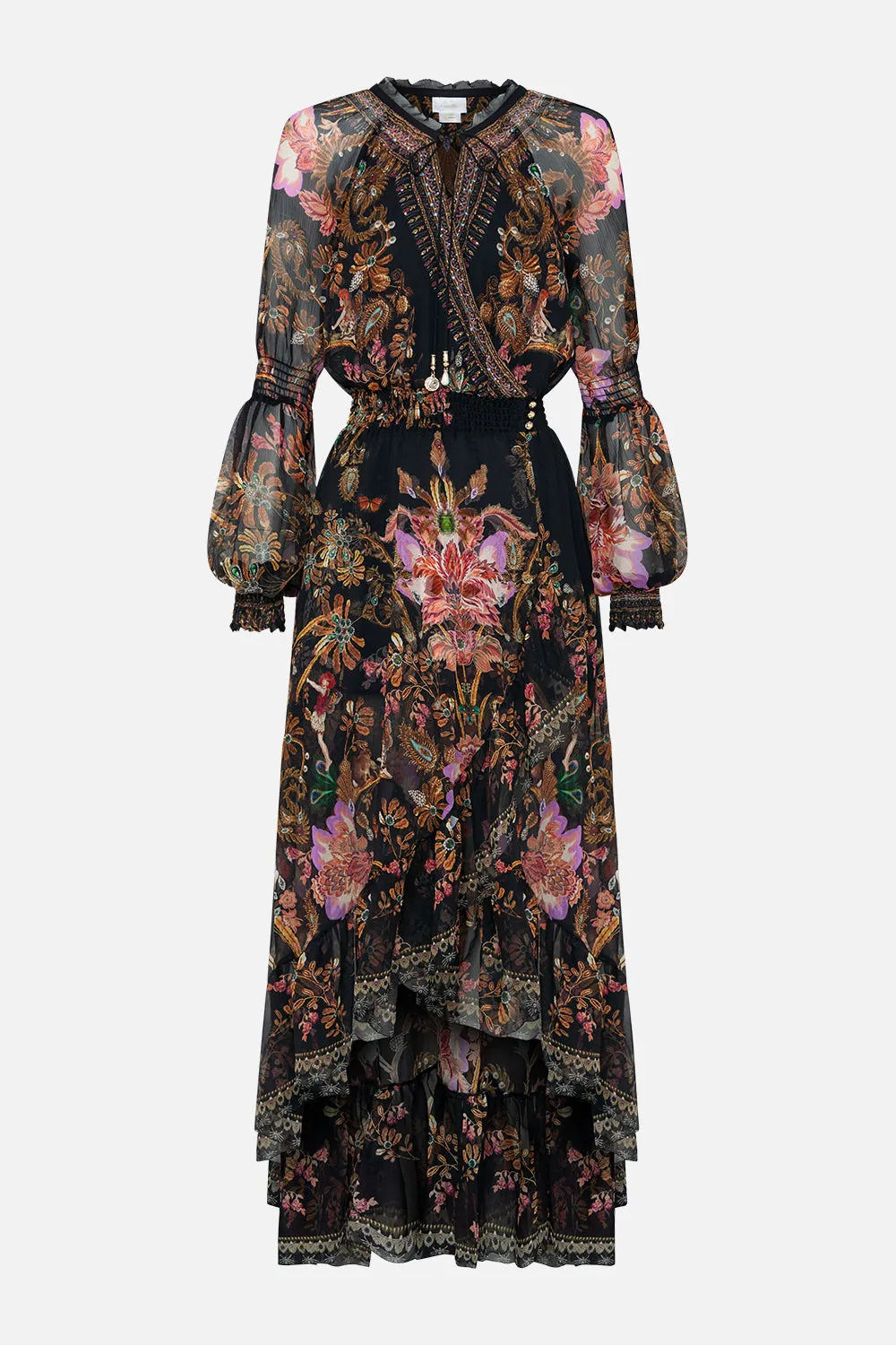 BLOUSON SLEEVE WRAP DRESS TO CATCH A SPIDER sold by Camilla product image thumbnail 3