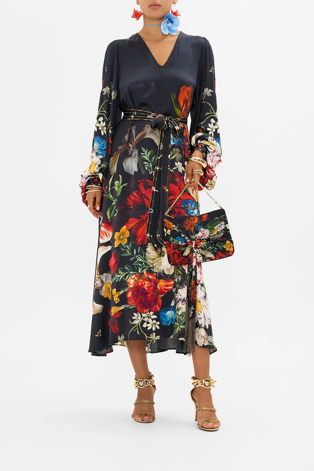 BLOUSON SLEEVE TRAPEZE DRESS A STILL LIFE sold by Camilla