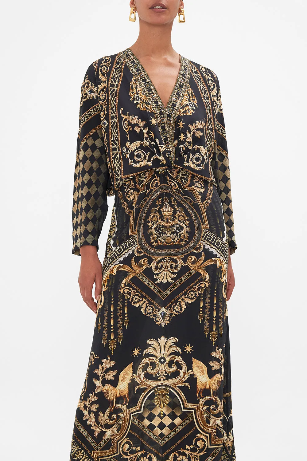 TWIST FRONT BATWING DRESS DUOMO DYNASTY sold by Camilla product image thumbnail 5