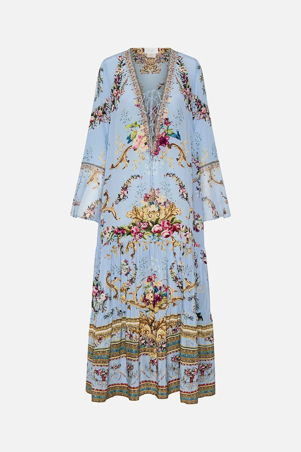 LACE UP DRESS WITH TIERED HEM FLORAFUL sold by Camilla product image thumbnail 3