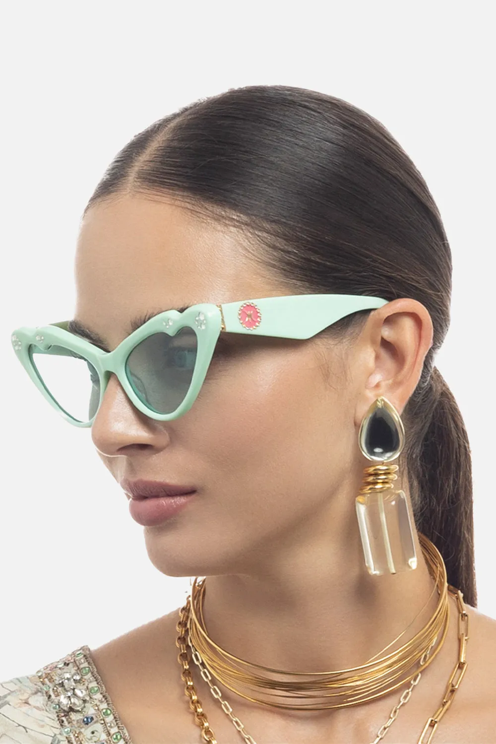 FLUTTERBY SUNGLASSES MINT sold by Camilla product image thumbnail 5