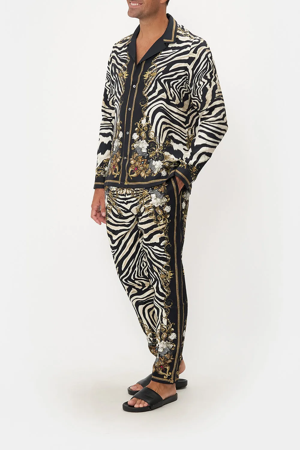 LONG SLEEVE CAMP COLLARED SHIRT EARN YOUR STRIPES sold by Camilla product image thumbnail 4