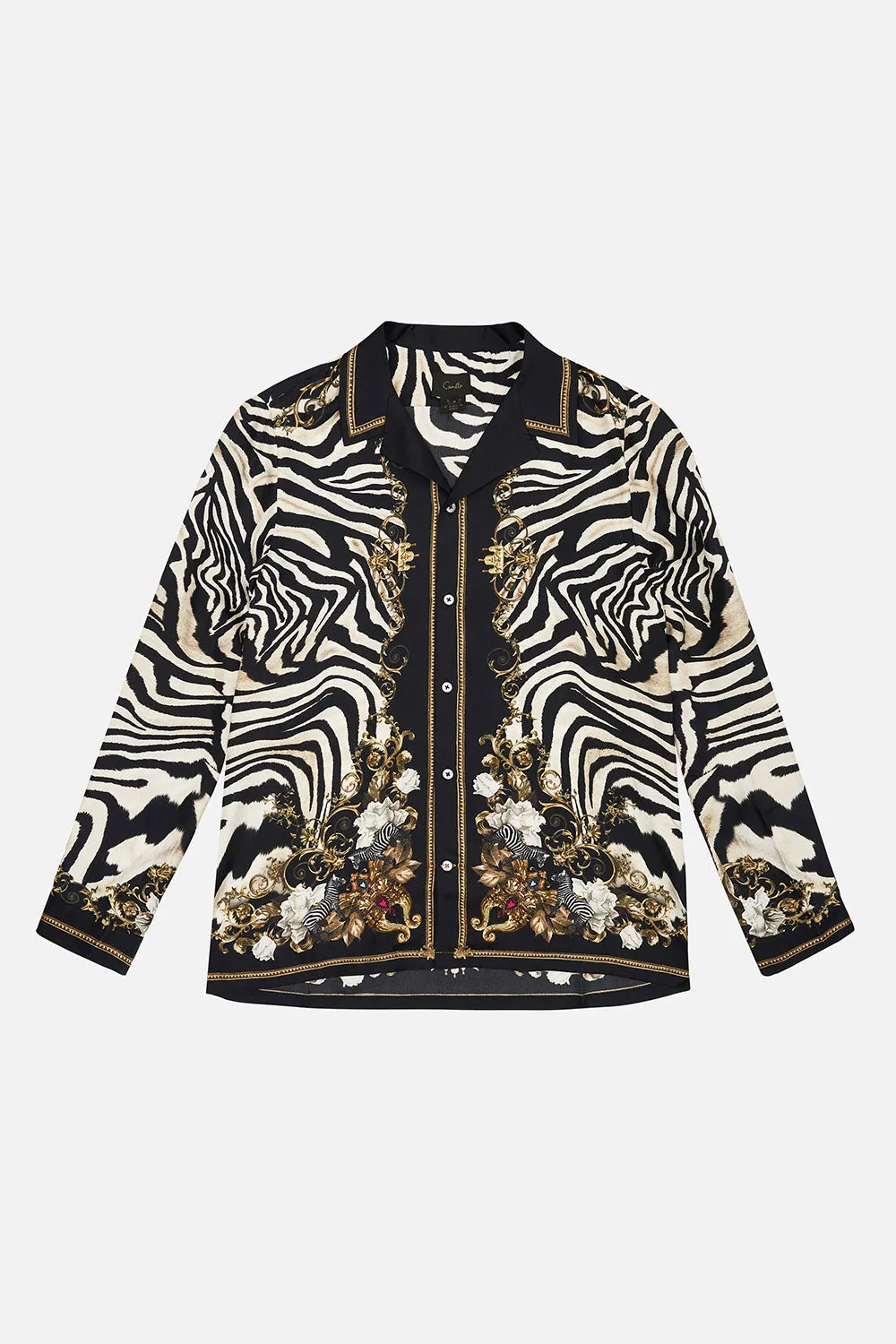 LONG SLEEVE CAMP COLLARED SHIRT EARN YOUR STRIPES sold by Camilla product image thumbnail 3