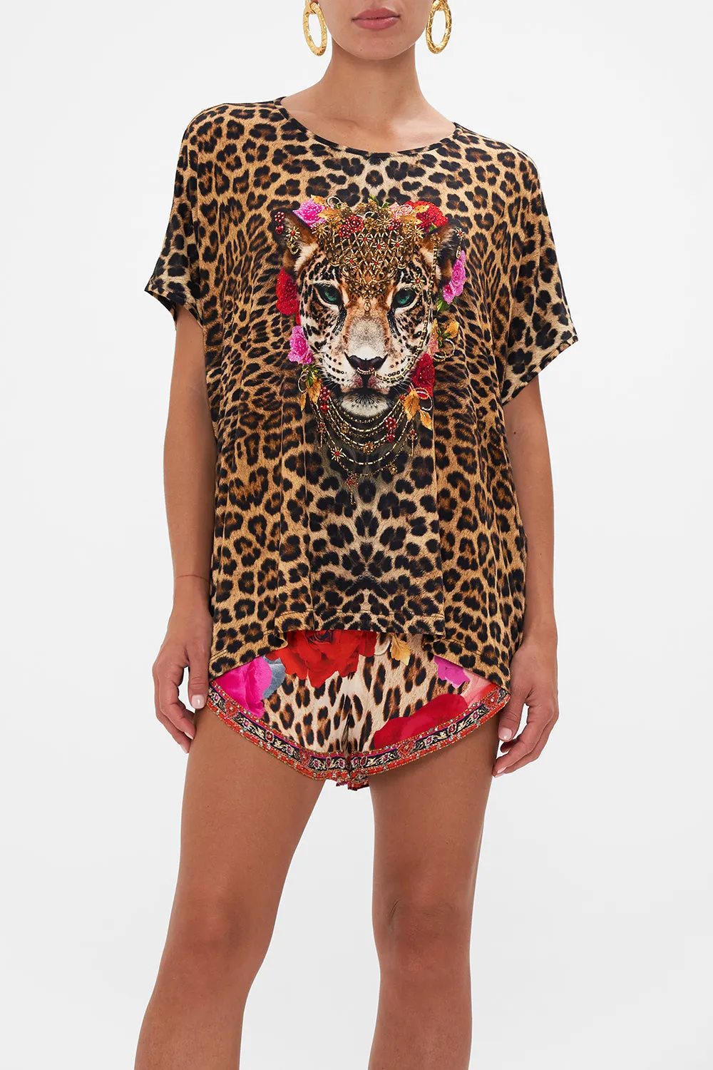 LOOSE FIT ROUND NECK TEE - PRINTED HEART LIKE A WILDFLOWER sold by Camilla product image thumbnail 5