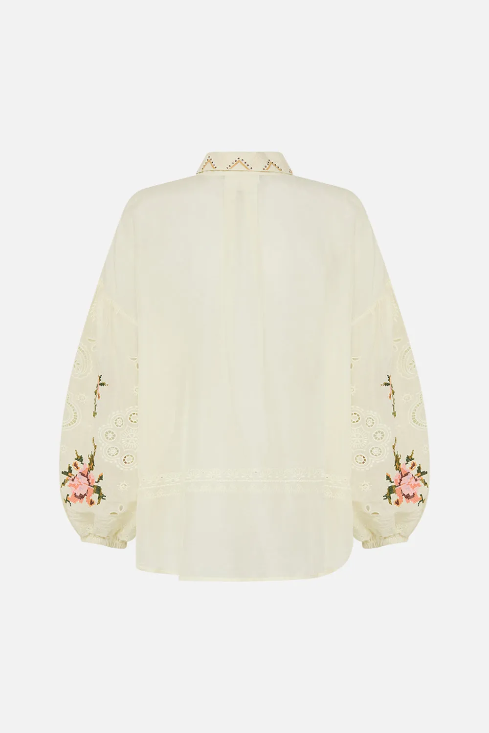 EMBROIDERED BALLOON SLEEVE SHIRT BLOUSE IN HONOUR OF HEIRLOOMS sold by Camilla product image thumbnail 2